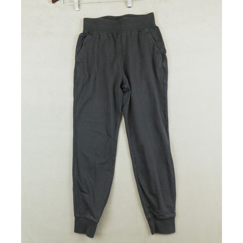 Lululemon Joggers Black Color Specks Woven Pants Size 4 Tapered Pockets
